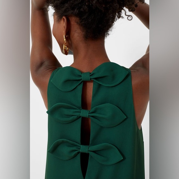 Tuckernuck Dark Green and Mint Wavy-Panel Maxi Dress - Picture 6 of 9